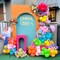 148pcs Summer Party Rainbow Balloon Garland Arch Kit with Flower Foil Balloons Beach Balls